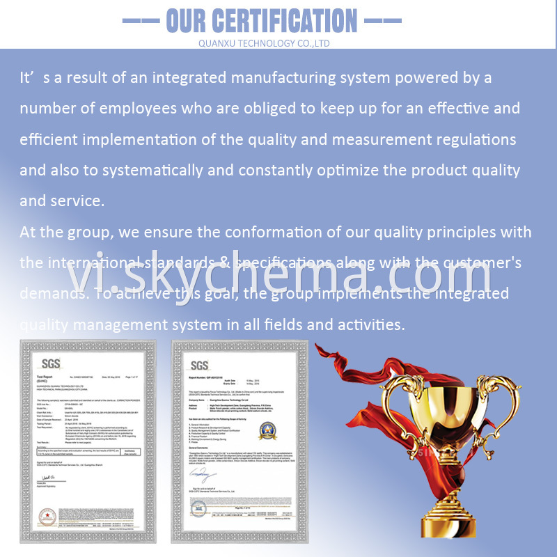 Our Certification 1